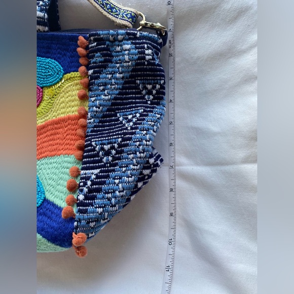 America & Beyond Colorful Embroidered Shoulder Bag - Picture 6 of 10